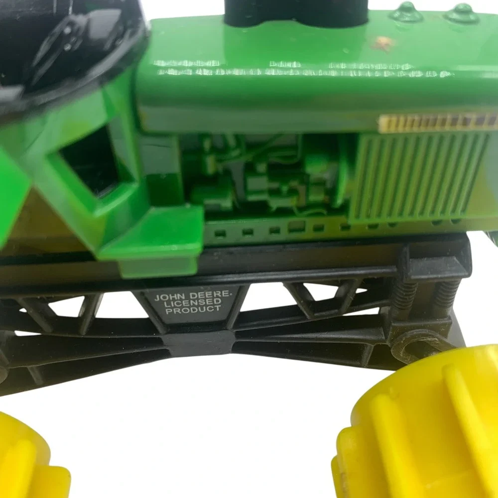 John Deere Monster Treads Tractor Toy Green Yellow Oversized Tires 4.5